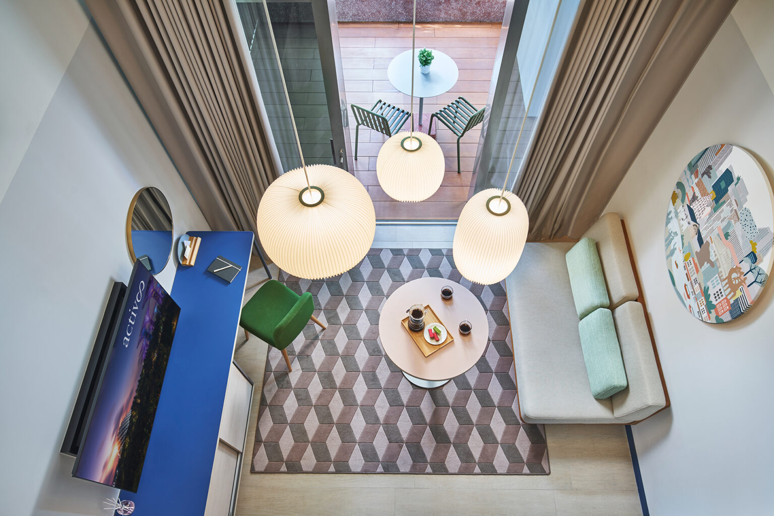 citadines raffles place singapore executive loft living room overview