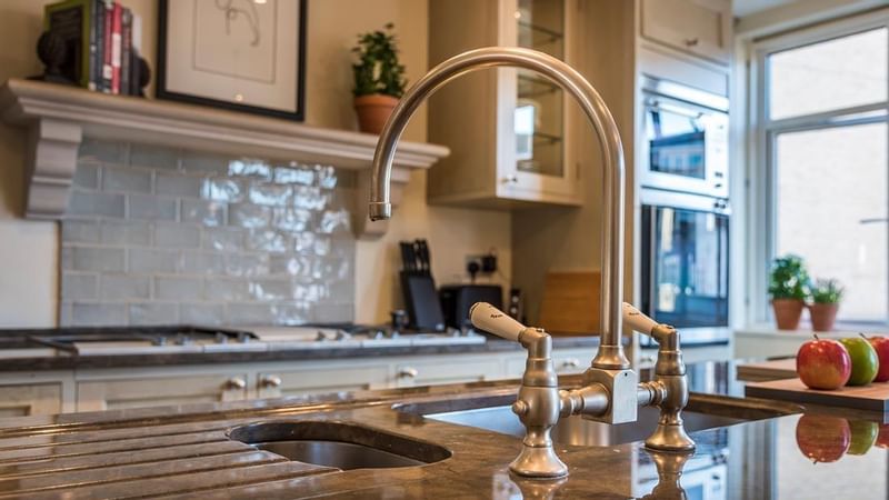 penthouse kitchen tap detail at the capital wide
