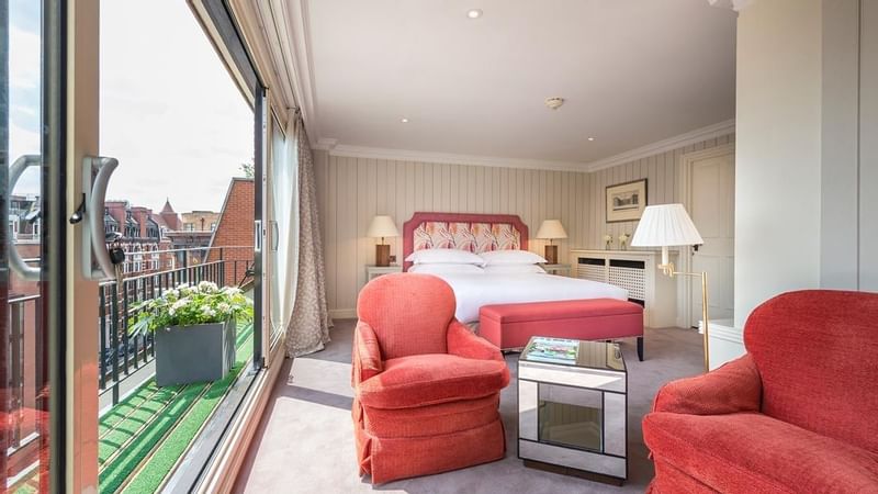 penthouse master bedroom terrace at the capital wide