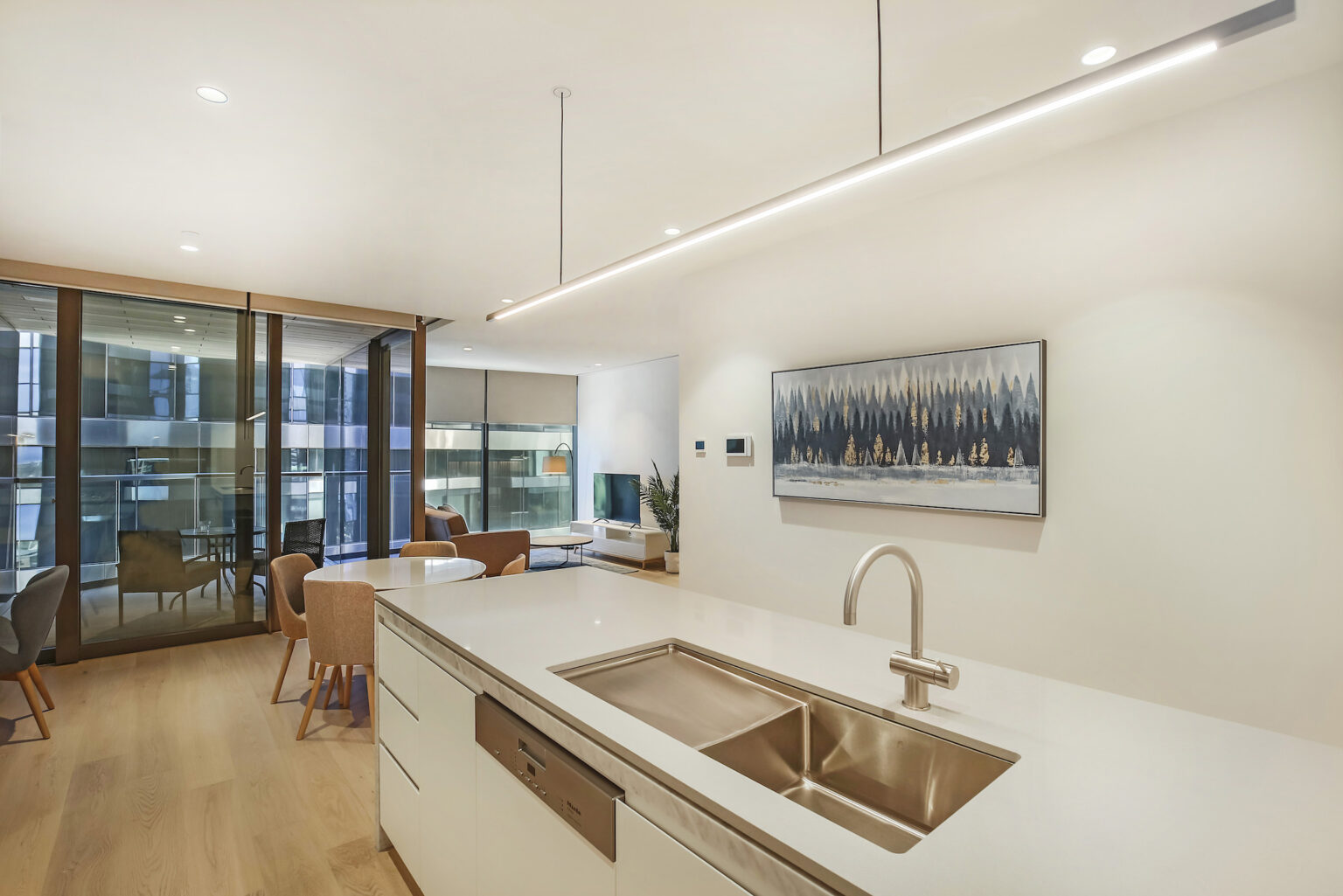 melbourne collins arch 1 bed corporate apartment open plan