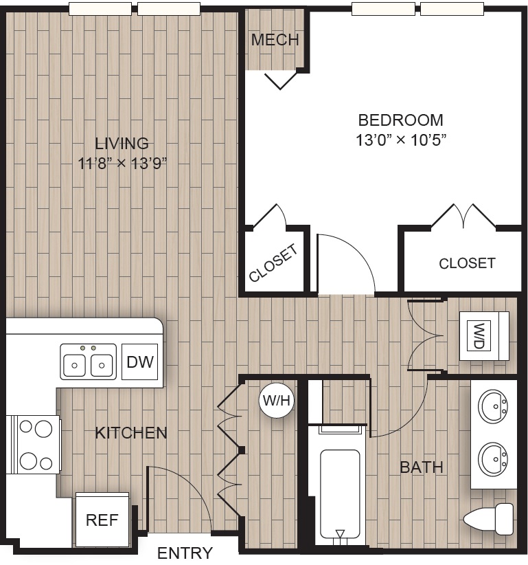 one bedroom