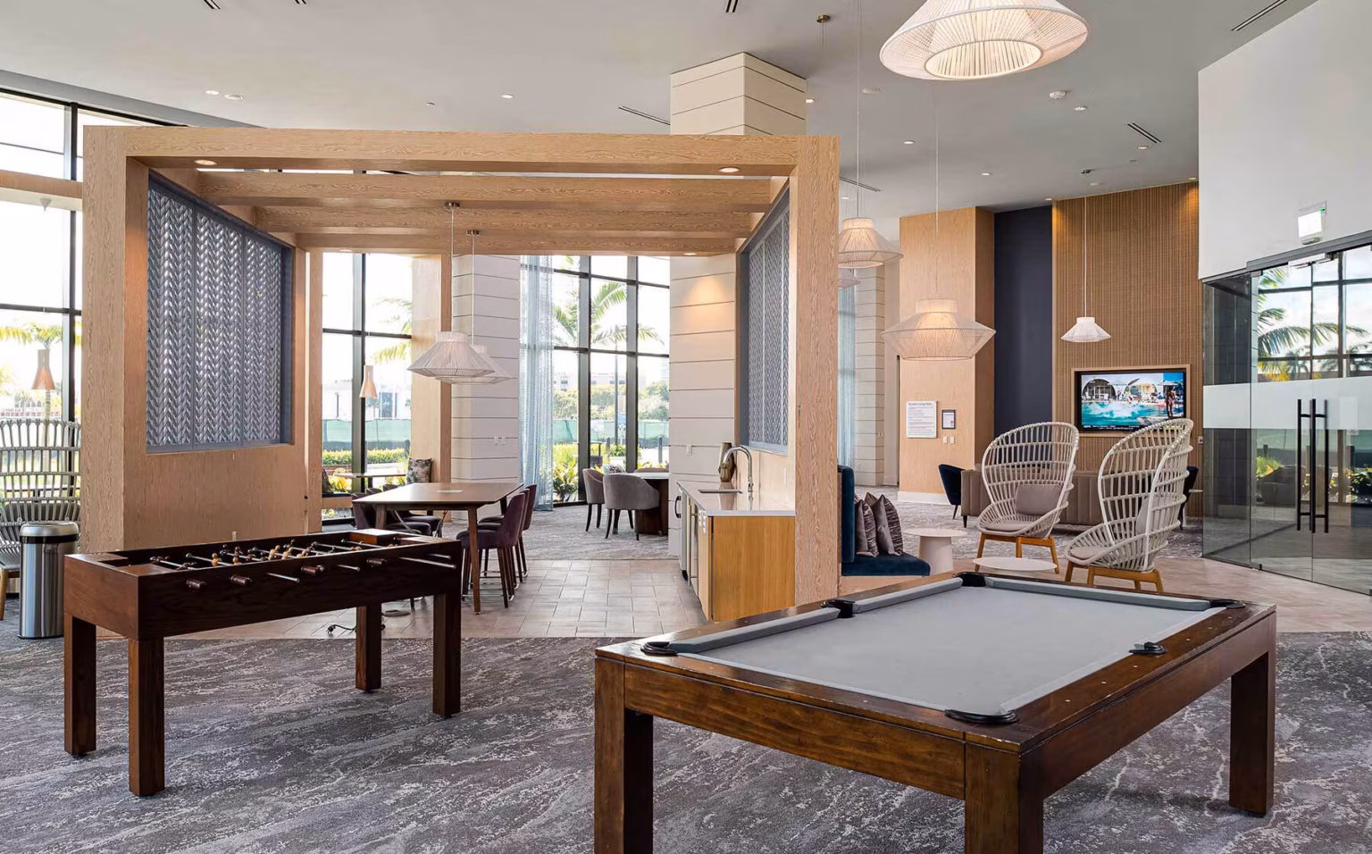 avalon doral doral fl clubroom with gaming entertaining kitche 2