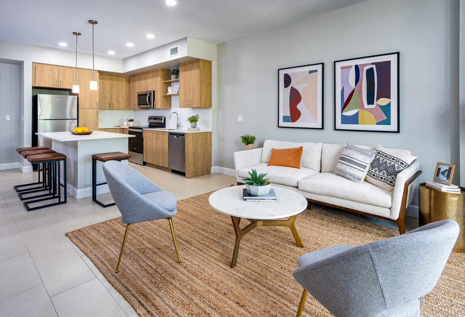 avalon doral doral fl open concept living area and kitchen